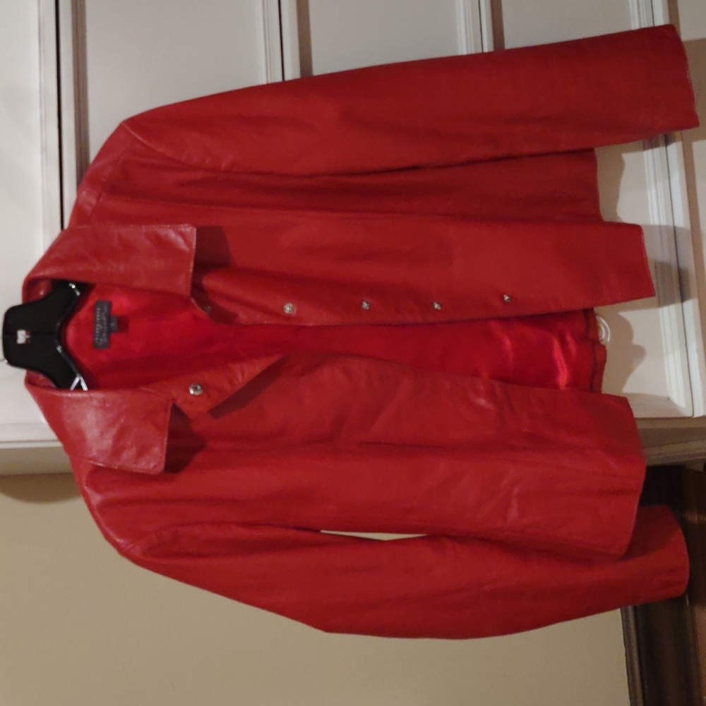 Amazing vintage red leather jacket